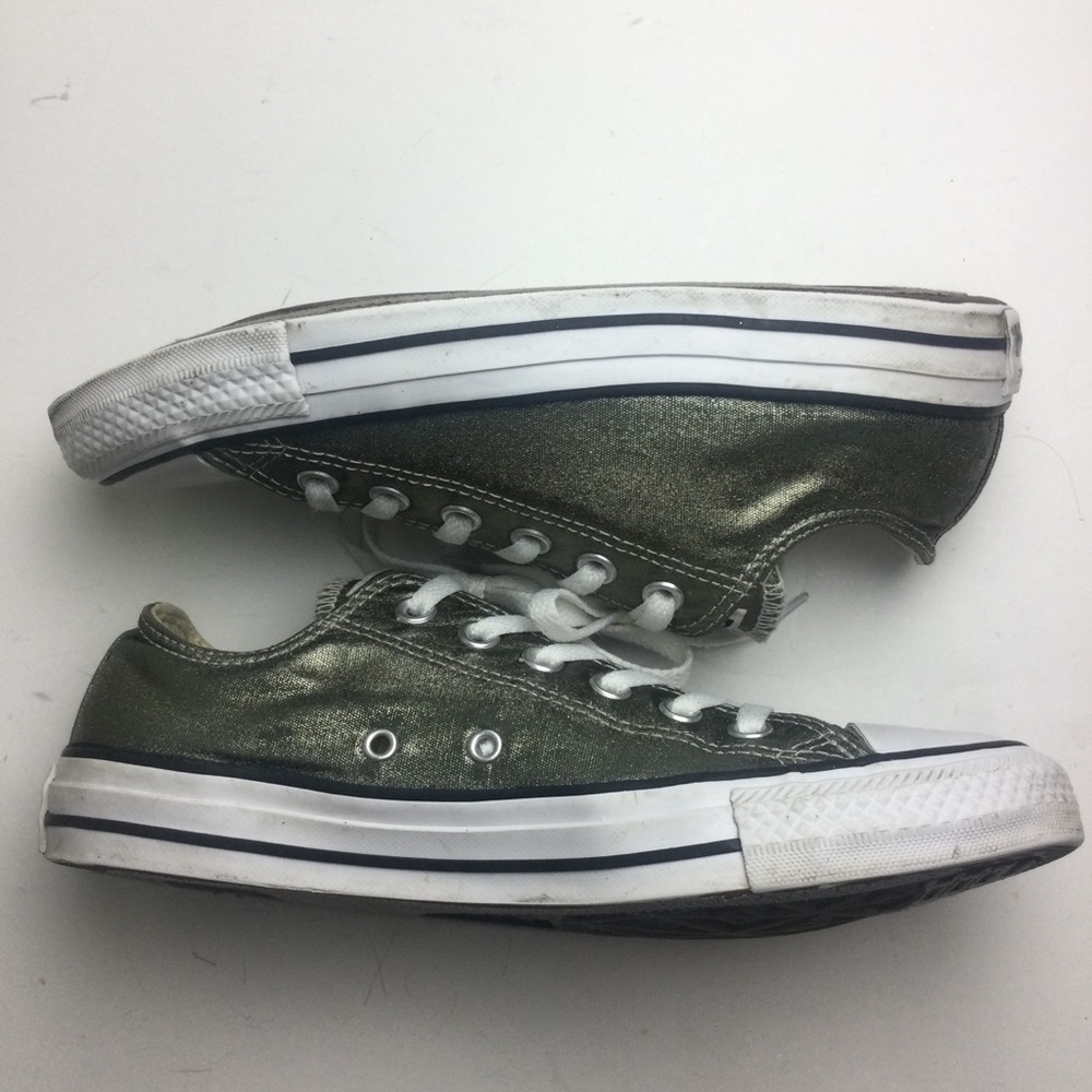 Converse Ox Chuck Taylor Allstar Metallic He... rbal Low Lace-Up Sneakers Size 8 - Picture 5 of 10